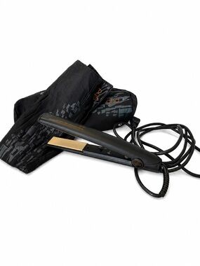 GHD Original IV 1” Flat Iron Black Hair Straightener w/ Gold Ceramic Plates